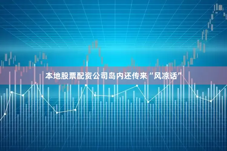 本地股票配资公司岛内还传来“风凉话”